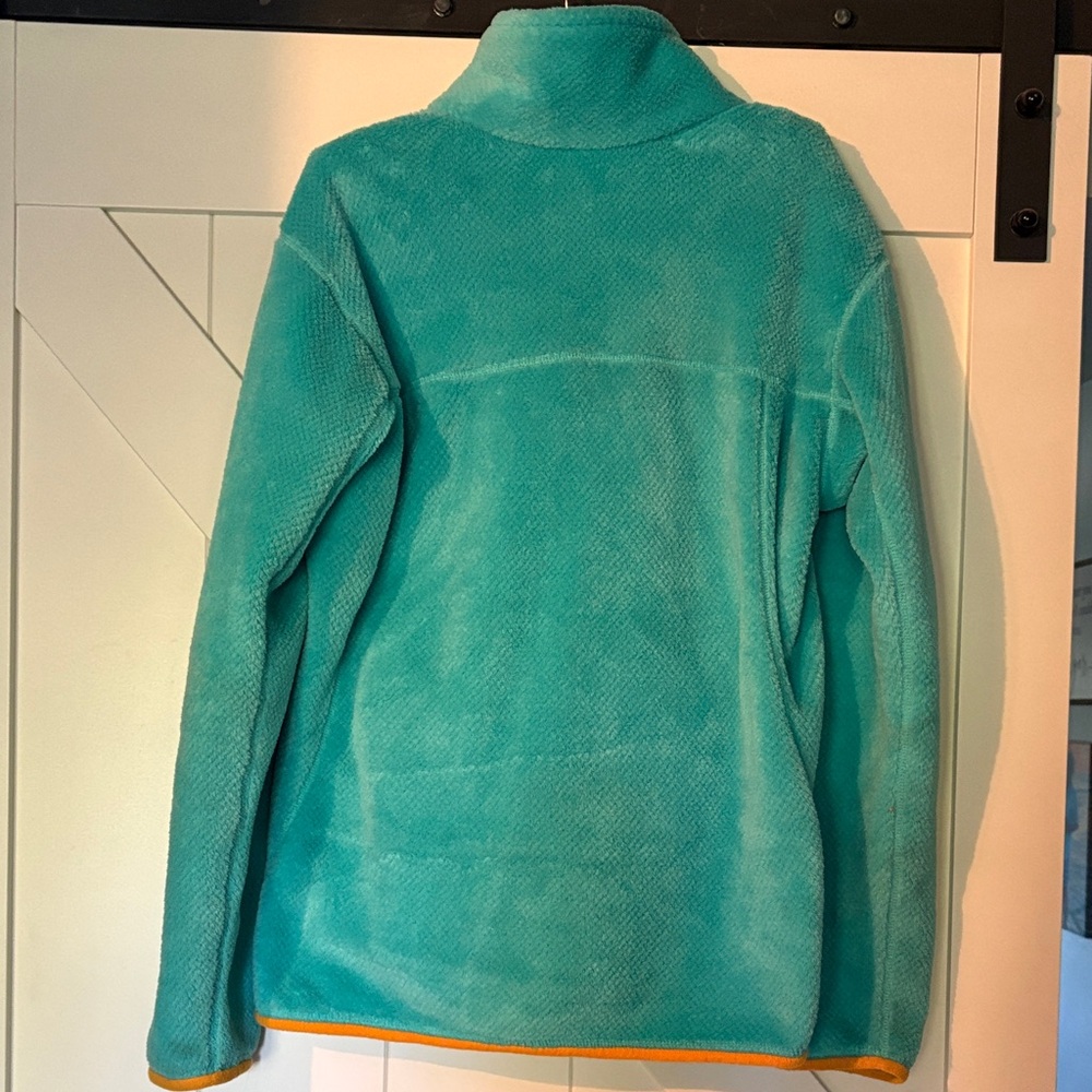 Vintage Patagonia Turquoise and Orange Women's Sweater - Picture 3 of 8
